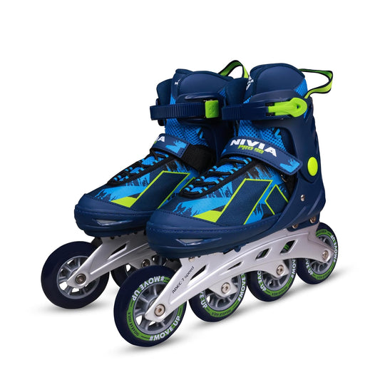 Nivia Pro 90 Inline Skates for Adults - Adjustable Roller Skates with 90mm Wheels & ABEC-7 Bearings