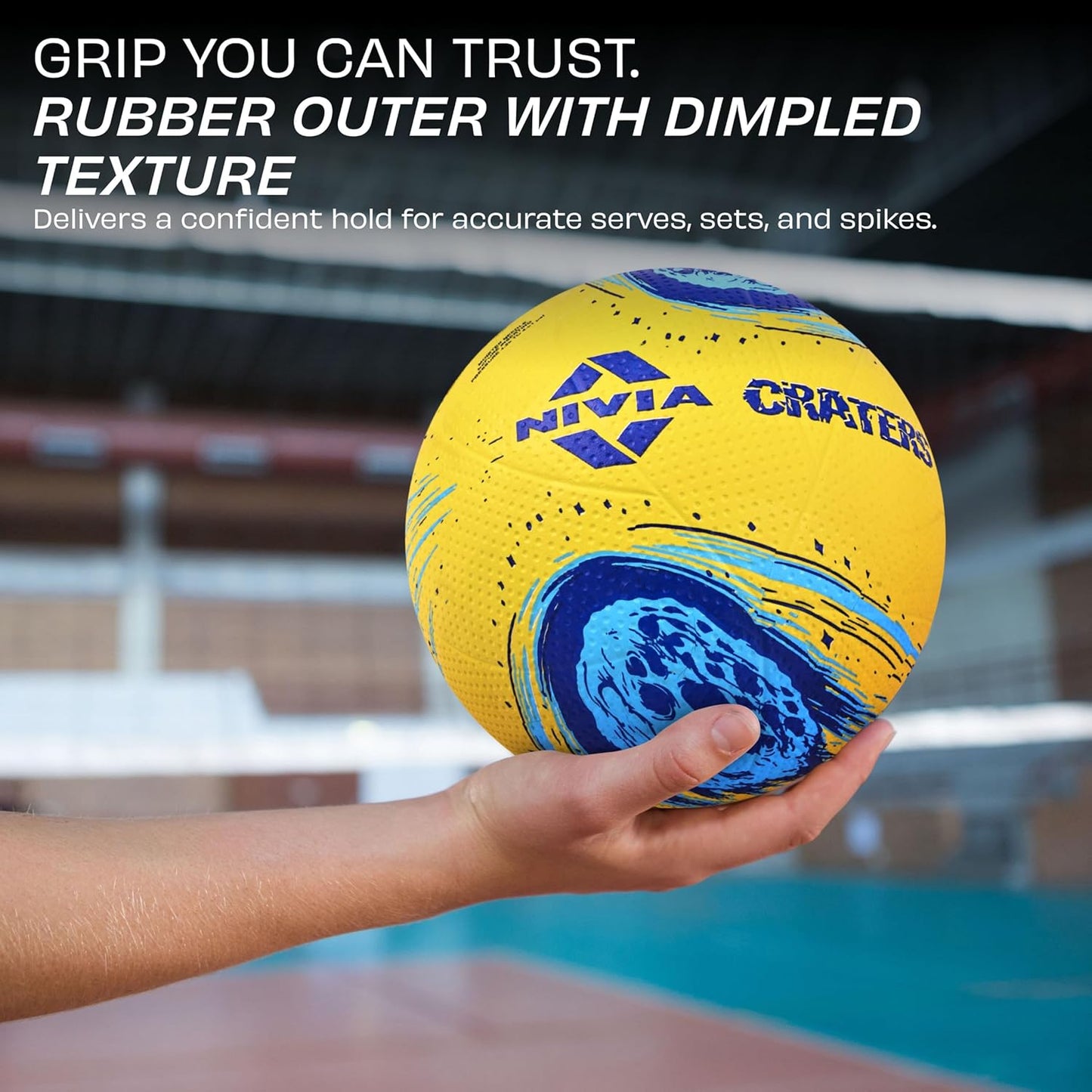 Nivia Crater 2.0 Volleyball Size 4 - Soft Rubber Beginner Training Volleyball