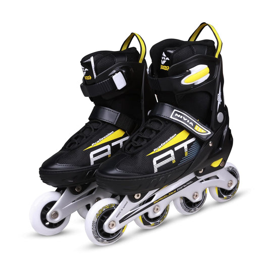 Nivia Classic Inline Skates for Kids - Adjustable Roller Skates with 72mm Wheels