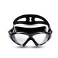 Nivia Unimask Sr. 2.0 Swimming Goggles for Adults | Anti-Fog UV Protection Polycarbonate Clear Lens | Quick-Fit Silicone Strap | Professional Training Swim Goggles for Men & Women | Black