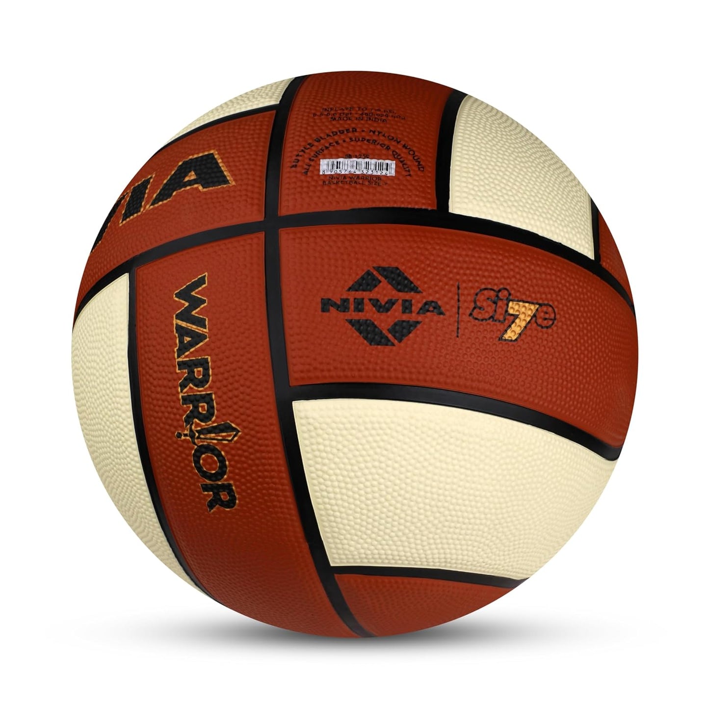 Nivia Warrior Basketball Size 7 - BFI Standard Soft Rubber Basketball