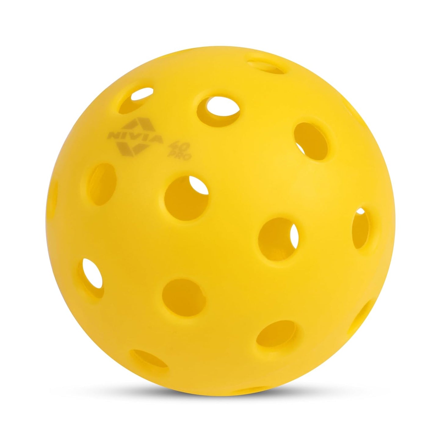 Nivia Pickleball 40 Pro Outdoor Balls (Pack of 3) - 40 Hole Durable Pickleball Balls