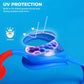 Nivia Kiddies Jr. 2.0 Swimming Goggles for Kids | Anti-Fog UV Protection | Adjustable Silicone Strap | Polycarbonate Lens | Pink/Blue
