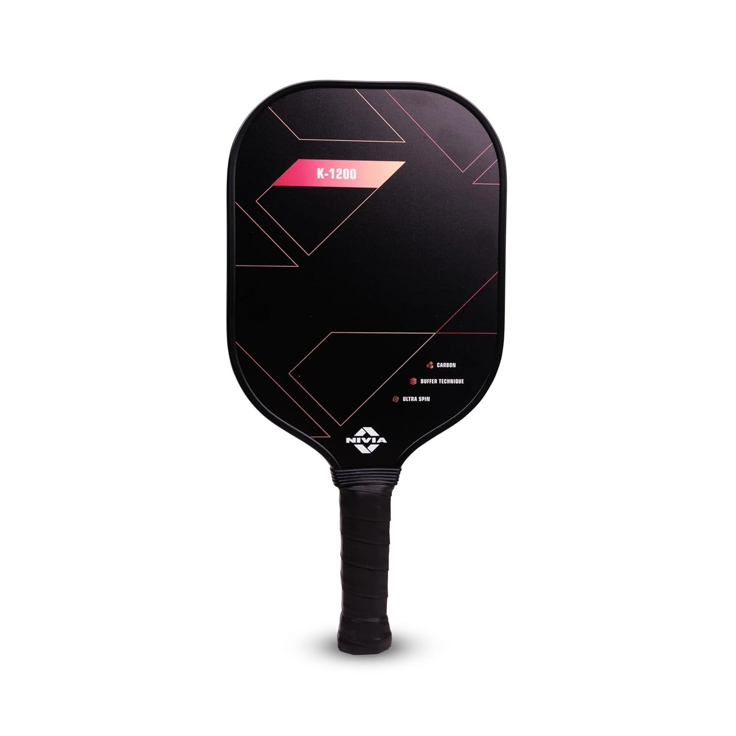 Nivia K-1200 Pickleball Paddle - T700 Carbon Fibre Surface with 16mm Core