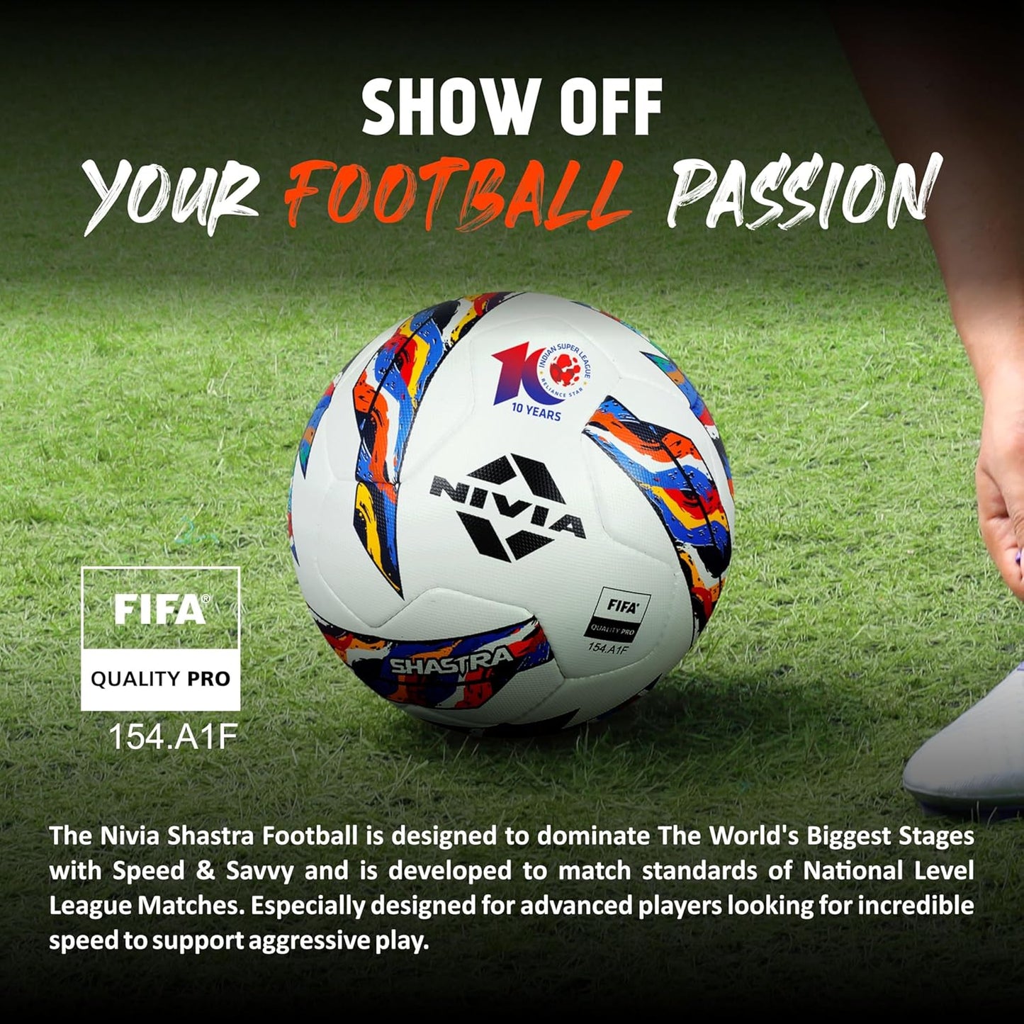 Nivia Shastra Football - Official ISL Match Ball | FIFA Quality Pro Football Size 5