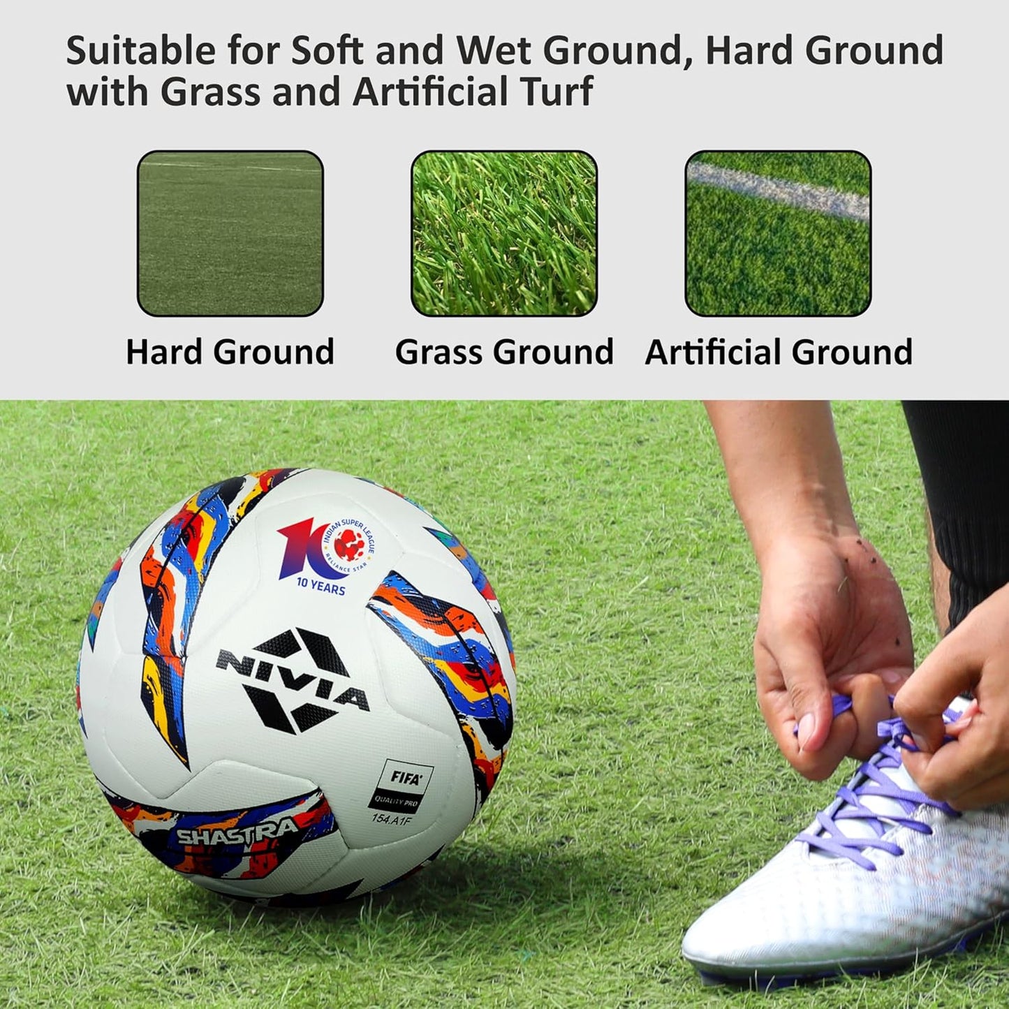 Nivia Shastra Football - Official ISL Match Ball | FIFA Quality Pro Football Size 5
