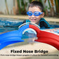 Nivia Kiddies Jr. 2.0 Swimming Goggles for Kids | Anti-Fog UV Protection | Adjustable Silicone Strap | Polycarbonate Lens | Pink/Blue