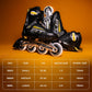 Nivia Classic Inline Skates for Kids - Adjustable Roller Skates with 72mm Wheels