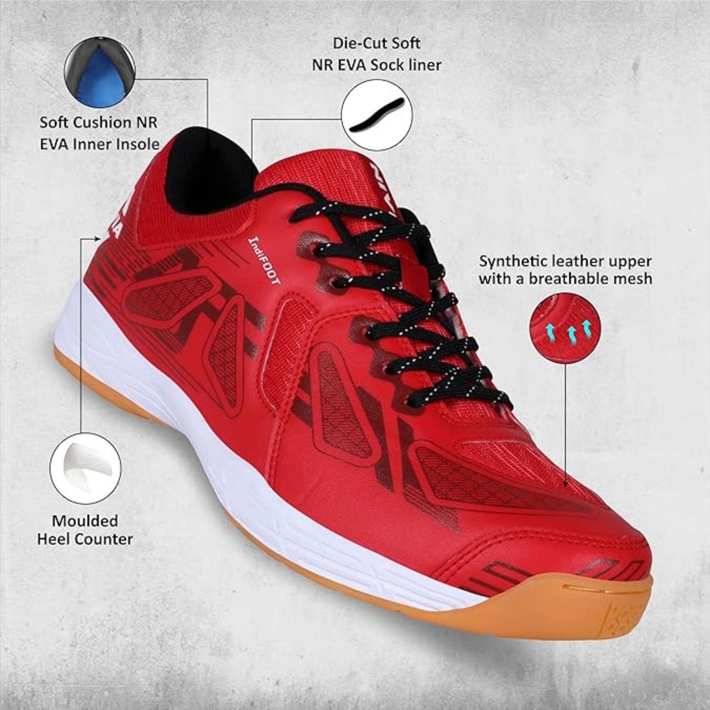 NIVIA Appeal 3.0 Badminton Shoes for Men – Lightweight, Non-Marking, Breathable Sports Footwear with Superior Grip & Cushioning for Indoor Court Play - Best Price online Prokicksports.com