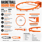 Nivia Basketball Board Ring BB-1335BK / BB-1335OR | 18" Steel Basketball Rim | Heavy-Duty Basketball Hoop Ring