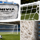 Nivia Football Goal Net (5605) White | Standard 24 x 8 ft Woven Silk Football Net | Weather Resistant