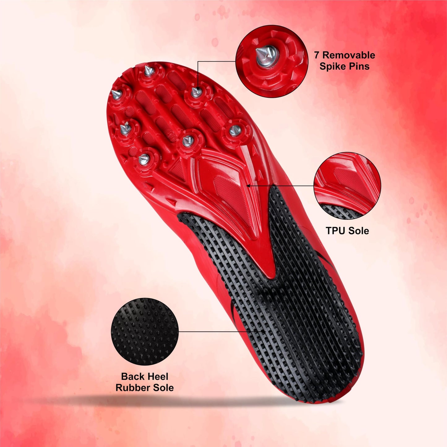 NIVIA Spirit 2.0 Track & Field Shoes | Lightweight Running Shoes with TPU Fusion Upper & Rapid Soleplate Technology - Best Price online Prokicksports.com