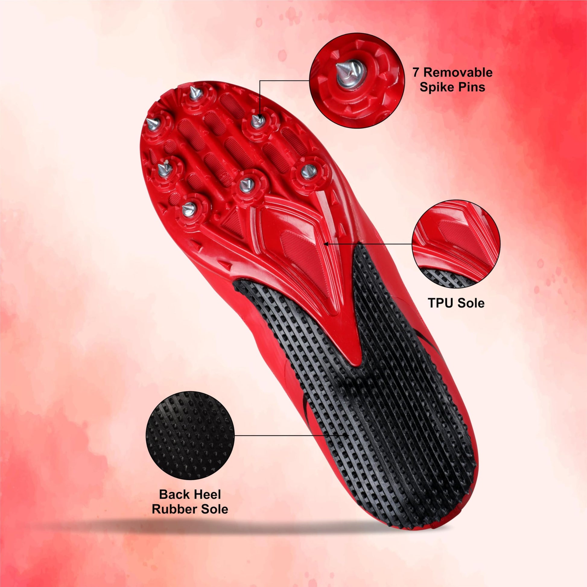 NIVIA Spirit 2.0 Track & Field Shoes | Lightweight Running Shoes with TPU Fusion Upper & Rapid Soleplate Technology - Best Price online Prokicksports.com