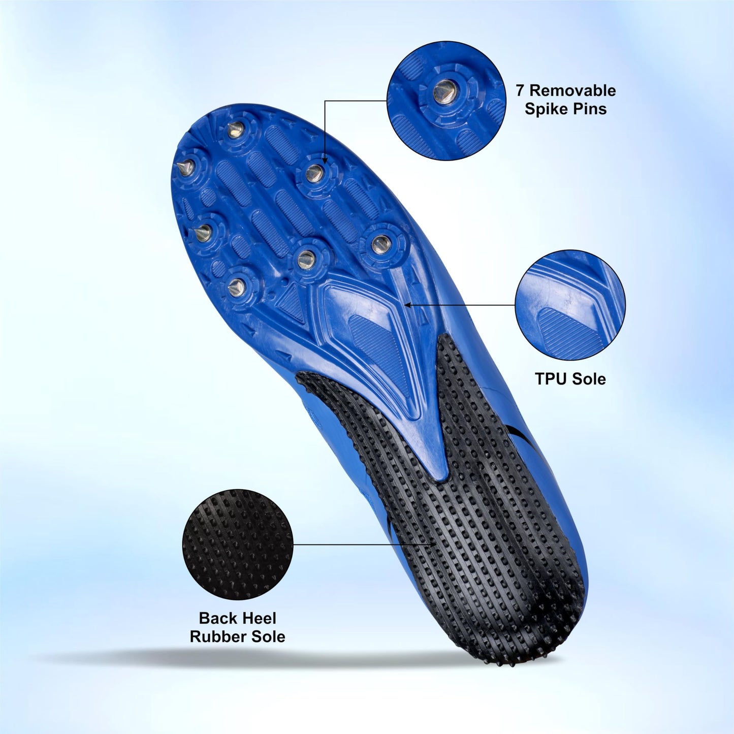 NIVIA Spirit 2.0 Track & Field Shoes | Lightweight Running Shoes with TPU Fusion Upper & Rapid Soleplate Technology - Best Price online Prokicksports.com