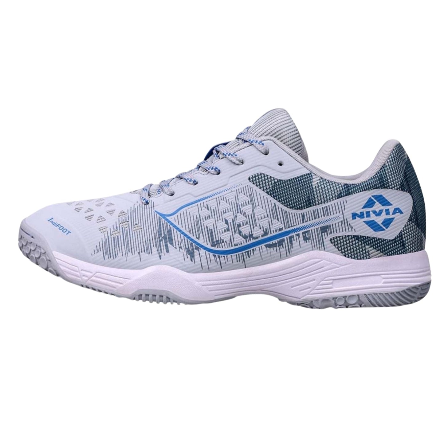 NIVIA Hy Court 3.0 Badminton Shoes – Mesh/TPU Upper, Duofoam Cushion, Non-marking Herringbone Sole | Lightweight Comfort, Secure Fit, For Indoor Court Sports - Best Price online Prokicksports.com