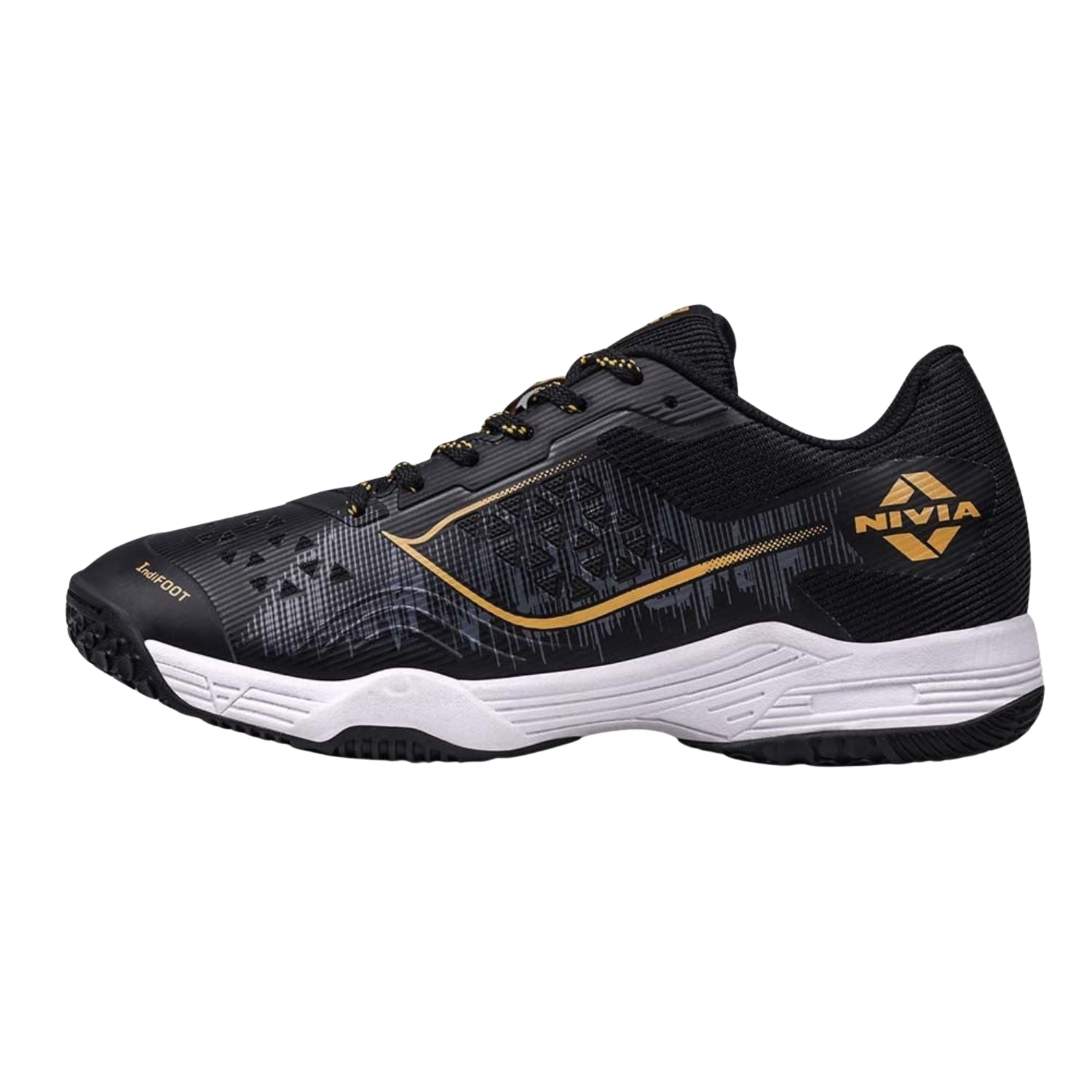 NIVIA Hy Court 3.0 Badminton Shoes – Mesh/TPU Upper, Duofoam Cushion, Non-marking Herringbone Sole | Lightweight Comfort, Secure Fit, For Indoor Court Sports - Best Price online Prokicksports.com