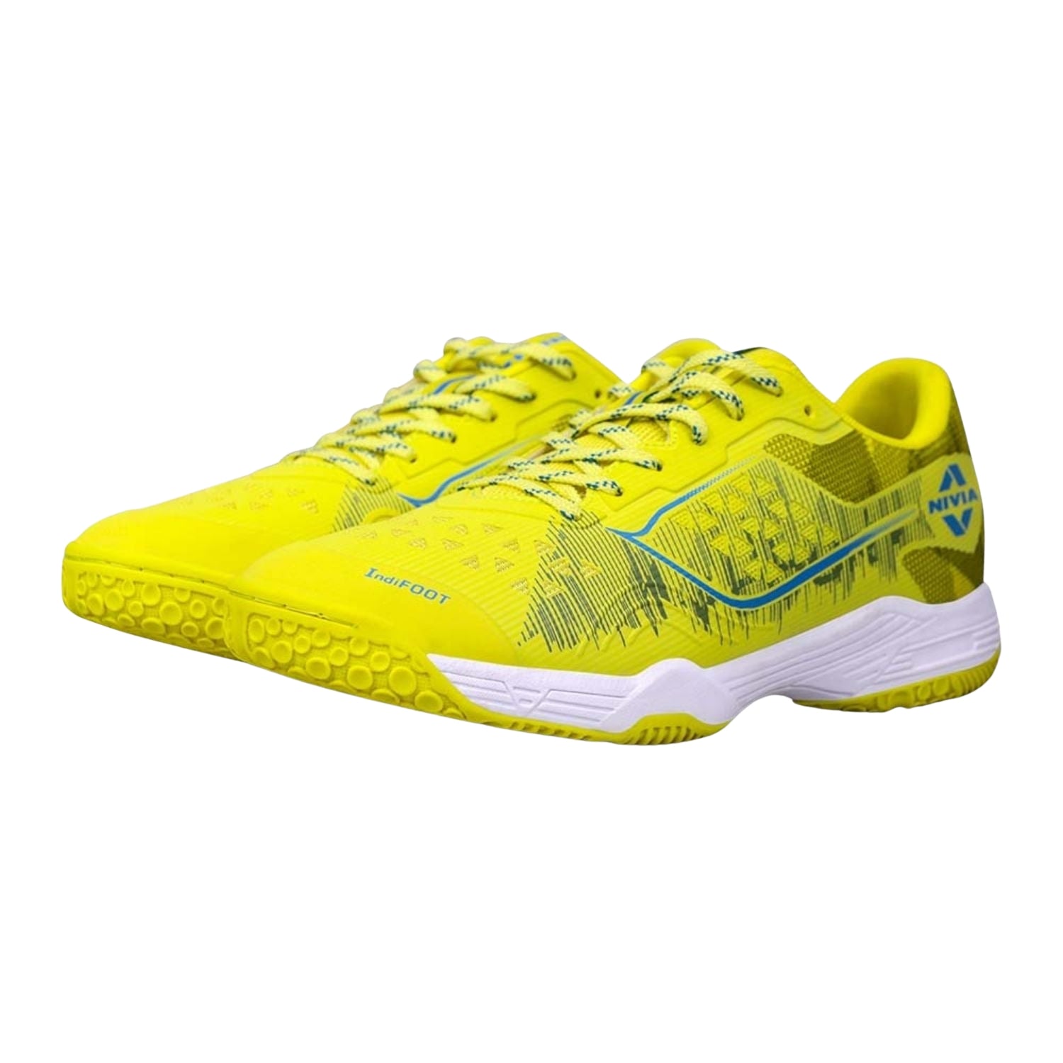 NIVIA Hy Court 3.0 Badminton Shoes – Mesh/TPU Upper, Duofoam Cushion, Non-marking Herringbone Sole | Lightweight Comfort, Secure Fit, For Indoor Court Sports - Best Price online Prokicksports.com