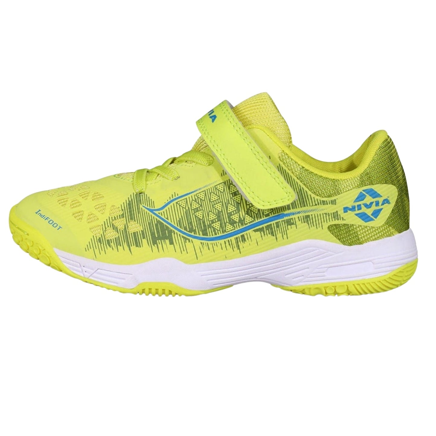 NIVIA Hy Court 3.0 Kid's Badminton Shoes – Mesh & TPU Upper, Duofoam Cushion, Non-Marking Rubber Sole | Lightweight Comfort | For Indoor Badminton & Fast-Paced Court Sports - Best Price online Prokicksports.com
