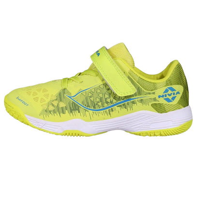 NIVIA Hy Court 3.0 Kid's Badminton Shoes – Mesh & TPU Upper, Duofoam Cushion, Non-Marking Rubber Sole | Lightweight Comfort | For Indoor Badminton & Fast-Paced Court Sports - Best Price online Prokicksports.com