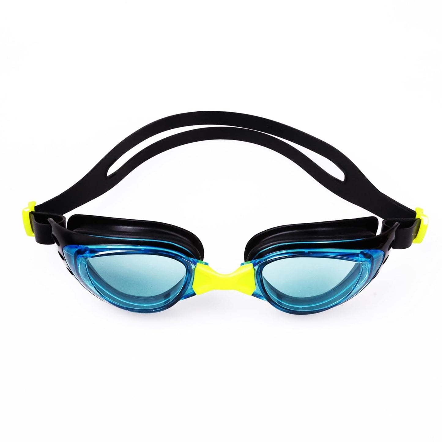 Nivia Eliminator 2.0 Swimming Goggles for Adults | Anti-Fog UV Protection Polycarbonate Lens | Adjustable PU Nose Bridge | Soft Silicone Strap | Professional Training Swim Goggles for Men & Women