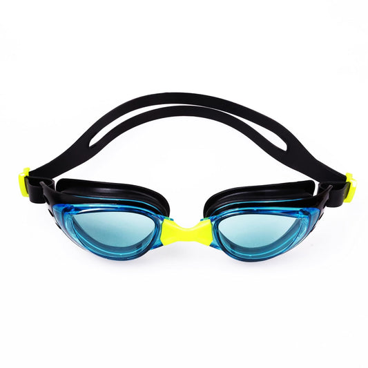 Nivia Eliminator 2.0 Swimming Goggles for Adults | Anti-Fog UV Protection Polycarbonate Lens | Adjustable PU Nose Bridge | Soft Silicone Strap | Professional Training Swim Goggles for Men & Women