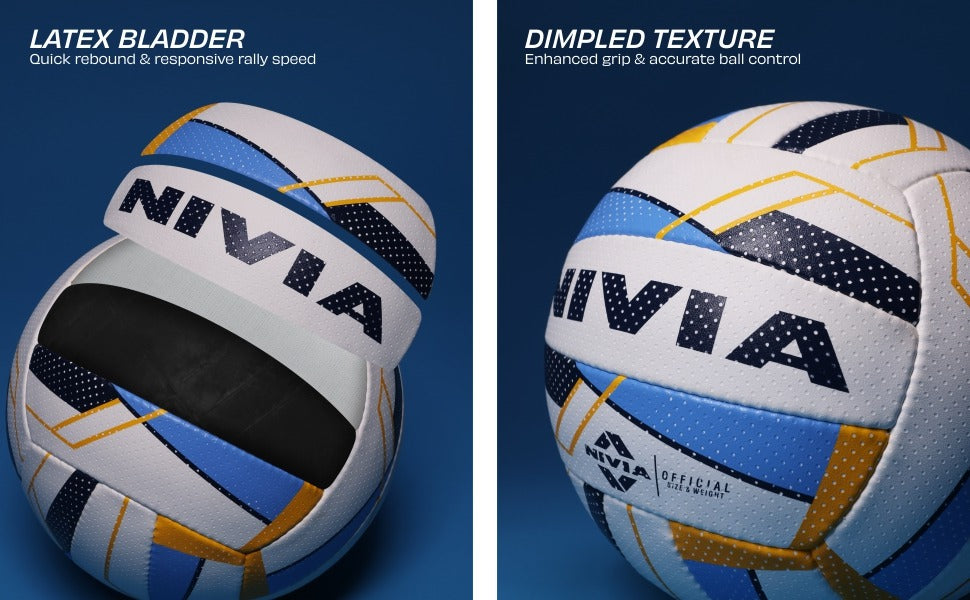 Nivia VB 5000 Volleyball Size 4 - PU Leather Tournament Match Ball
