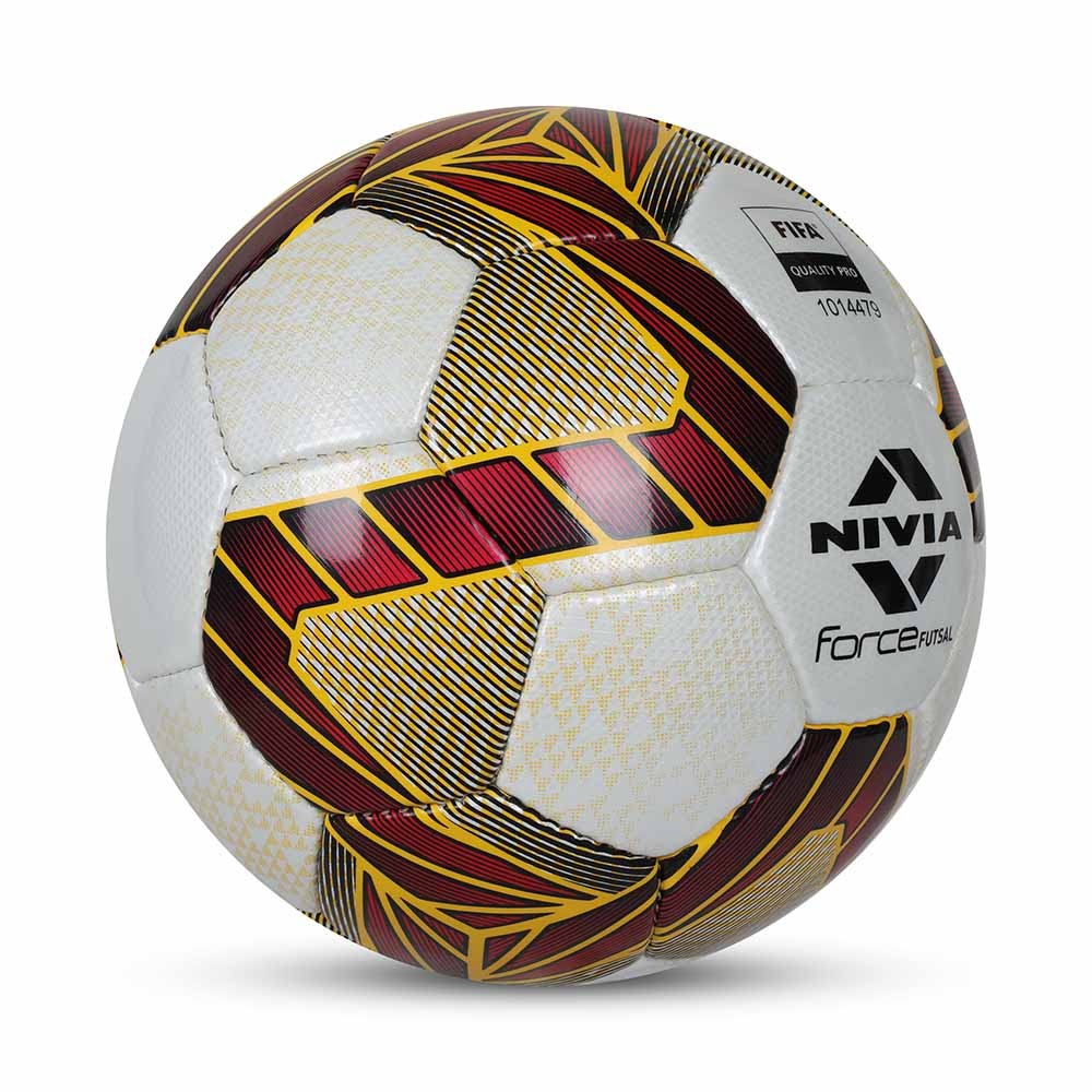 Nivia Force Futsal Football - Hand Stitched PU Match Ball | Indoor & Turf Play