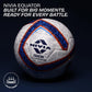 Nivia Equator Football, Match Ball, 32 Panels, Durable & Soft PU Leather Cover, Butyl Threadwounded Bladder, FIFA Quality, Made for Tournaments, to Play on Both Natural and Artificial Grass