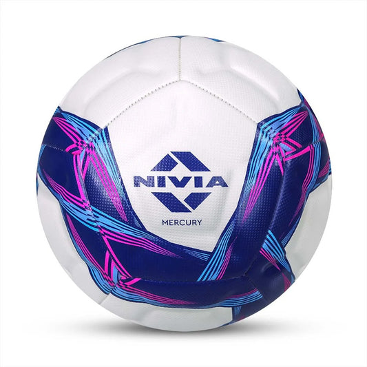 Nivia Mercury Professional Football | Premium PU Leather 12 Panel Power Stitched Match Ball | EVA Cushioning Layer | Nylon-Wound Butyl Bladder Professional Football