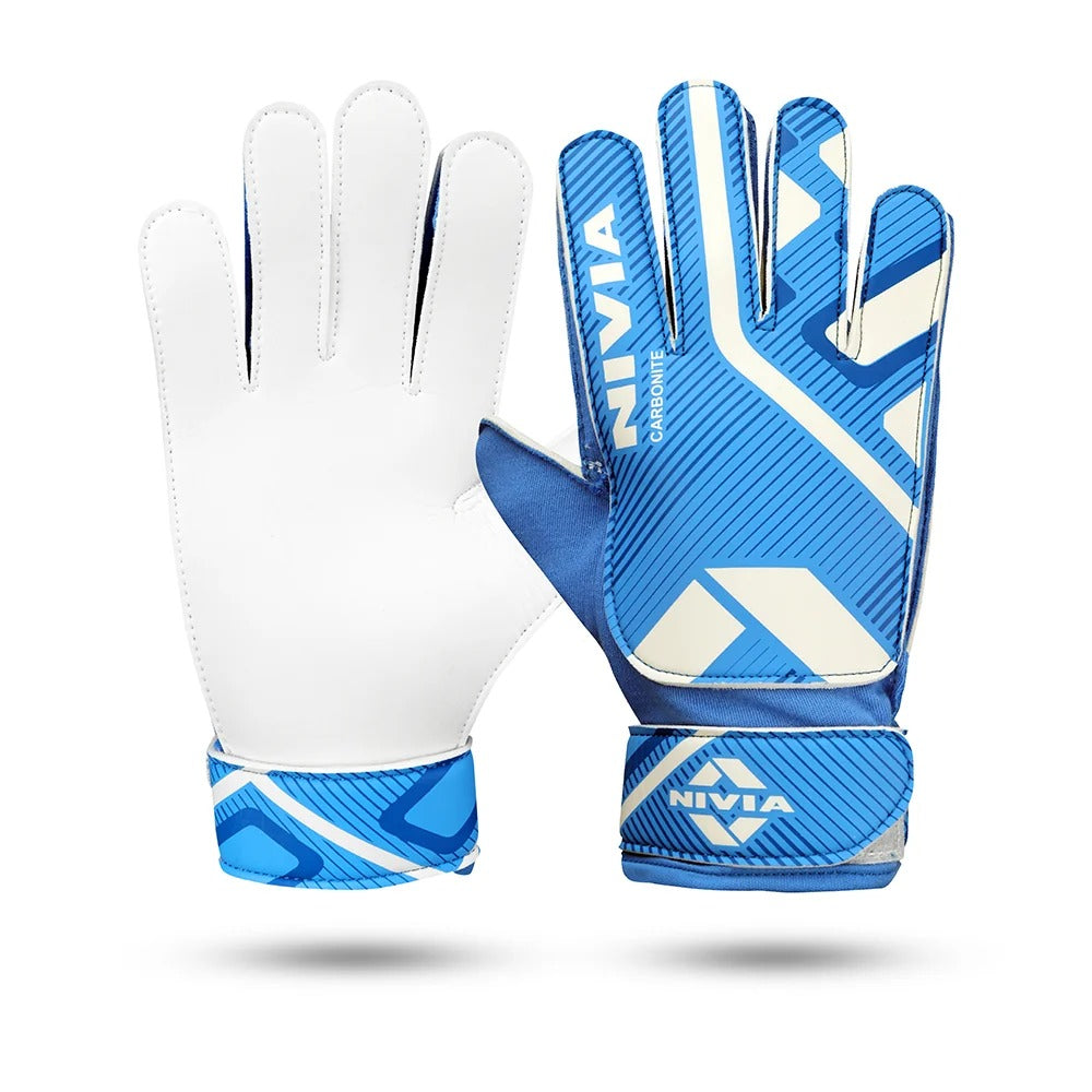 Nivia Carbonite Web Goalkeeper Gloves | Latex Palm Football Goalkeeper Gloves with Positive Cut & All-Weather Grip