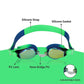 Nivia Splash Jr. 2.0 Swimming Goggles for Kids | Polycarbonate Anti-Fog UV Protection Lens | Adjustable 3-Size Nose Bridge | Soft Silicone Strap & Gasket | Training Swim Goggles for Boys & Girls