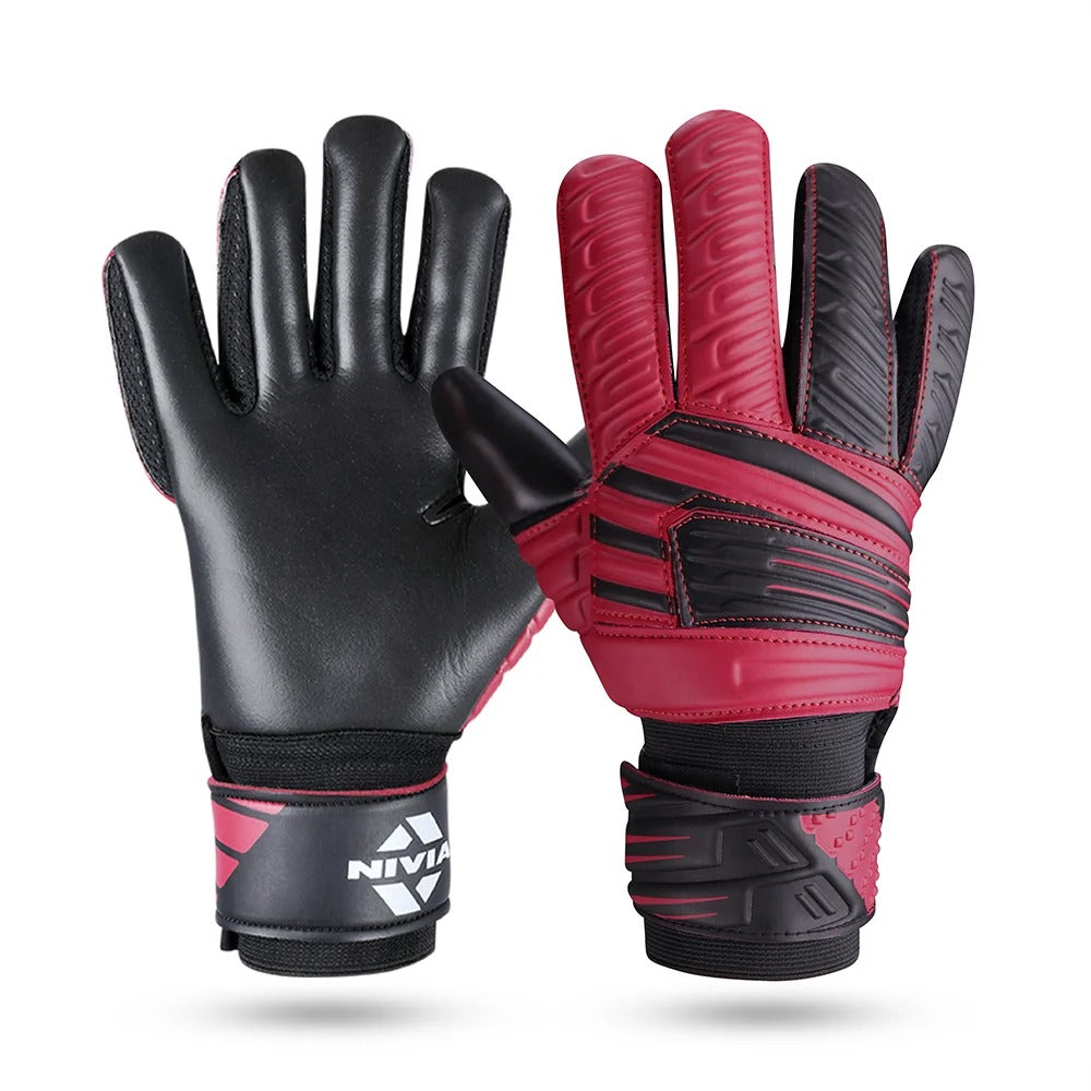Nivia Encounter Goalkeeper Gloves | 2.5 mm Soft Airfit Latex Palm | Positive Cut Football Goalkeeper Gloves