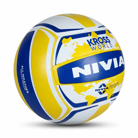 Nivia Kross World Volleyball Size 4 - Outdoor Training Volleyball with Latex Bladder