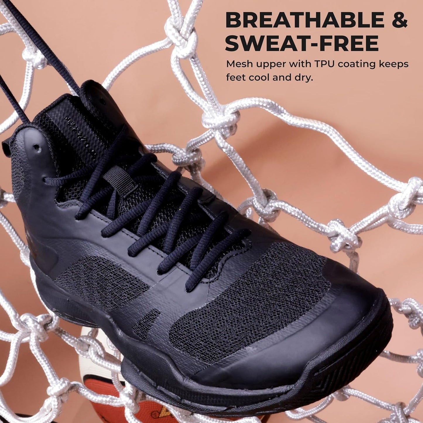 Nivia Combat 2.0 Basketball Shoes for Men - Mid Top Basketball Shoes with TPU Shank