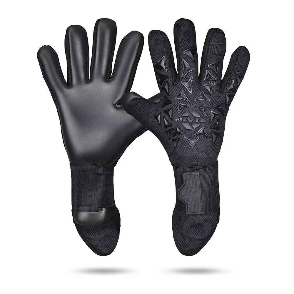 Nivia Ashtang 2.0 Goalkeeper Gloves | 4 mm Super Soft Latex Palm | Negative Cut | Professional Football GK Gloves