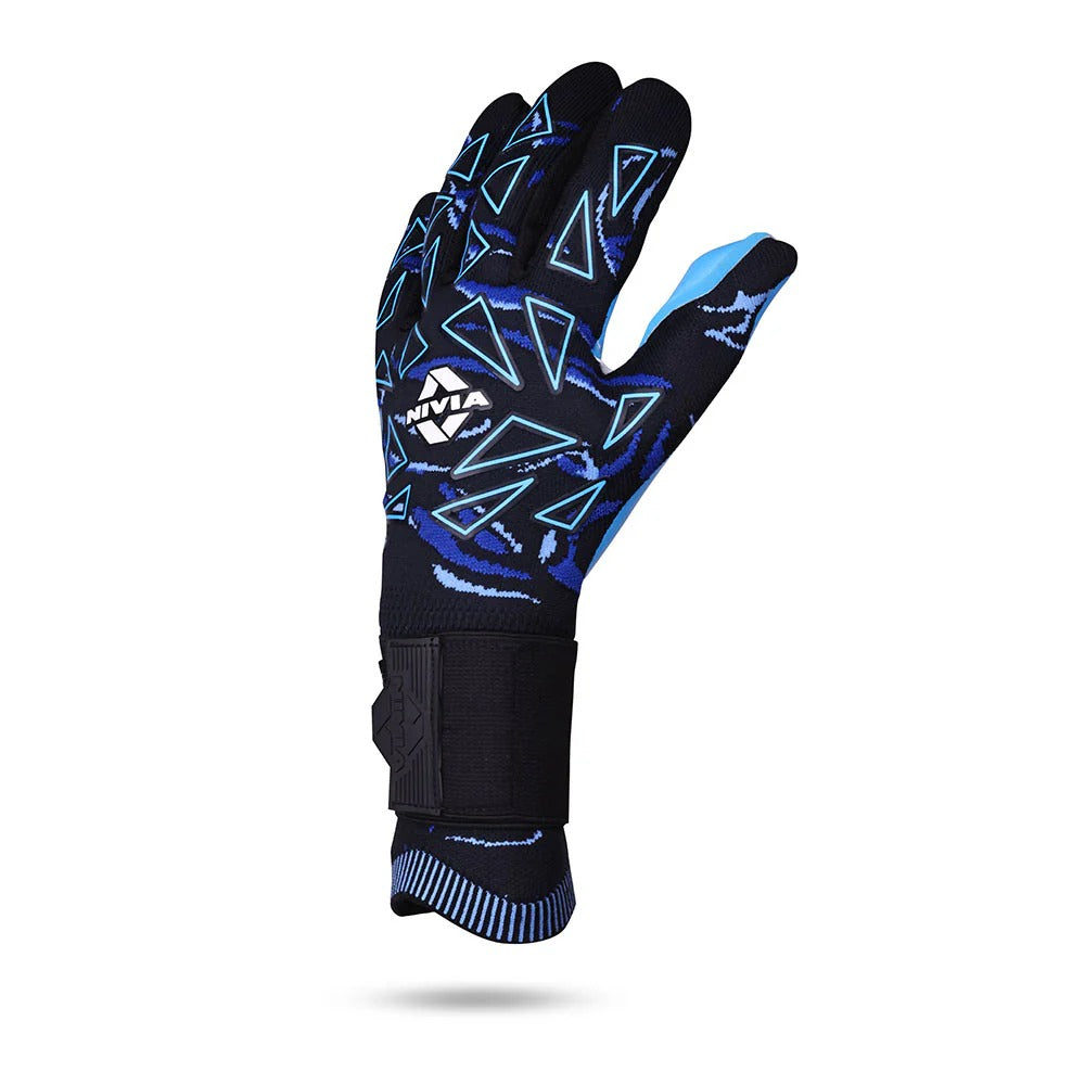 Nivia Nitro Goalkeeper Gloves - 4mm Super Soft Latex Palm | Match & Amp - Training Gloves