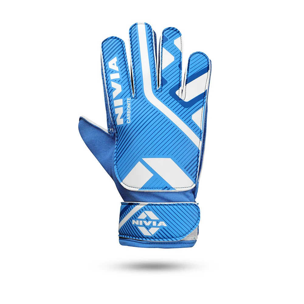 Nivia Carbonite Web Goalkeeper Gloves | Latex Palm Football Goalkeeper Gloves with Positive Cut & All-Weather Grip