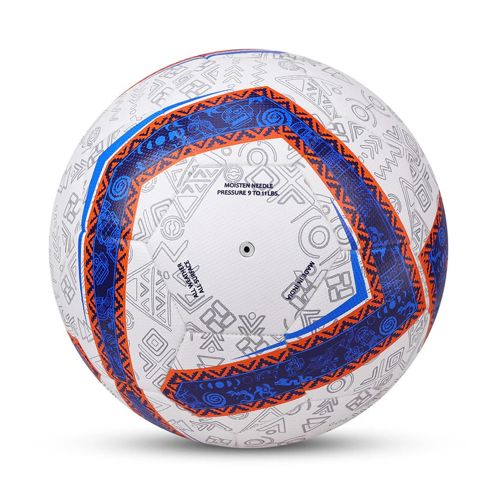 Nivia Equator Football, Match Ball, 32 Panels, Durable & Soft PU Leather Cover, Butyl Threadwounded Bladder, FIFA Quality, Made for Tournaments, to Play on Both Natural and Artificial Grass