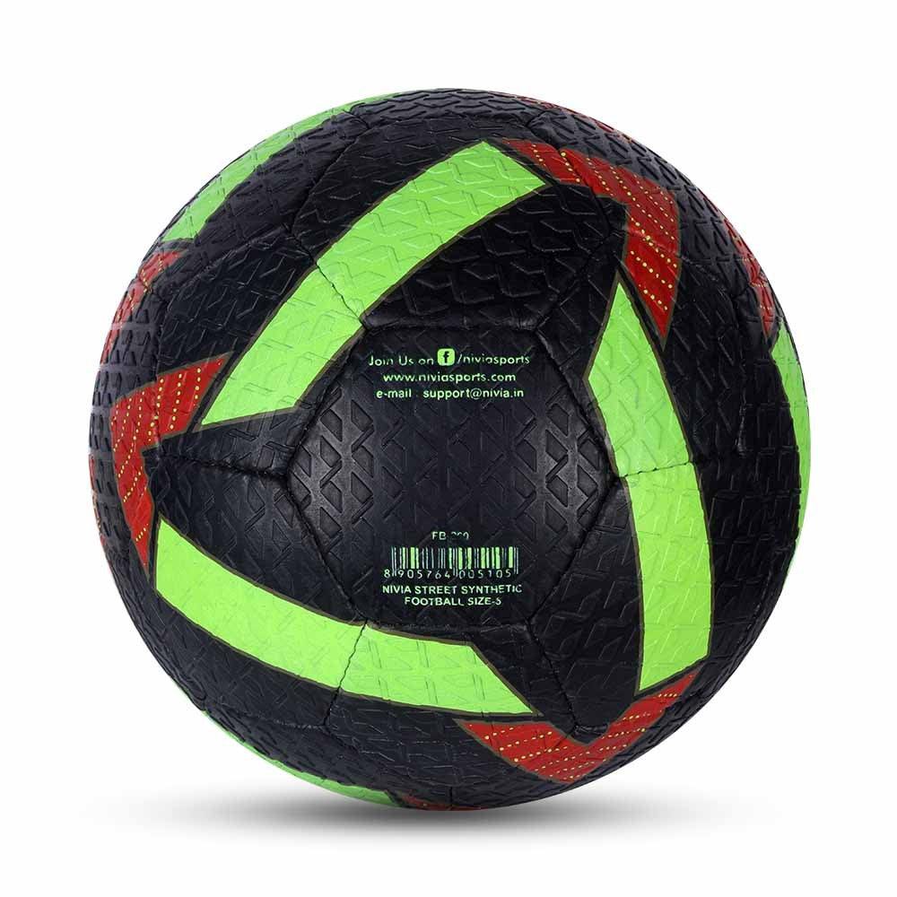 Nivia Street Football - 32 Panel Hand Stitched Training Ball | Hard Ground Football