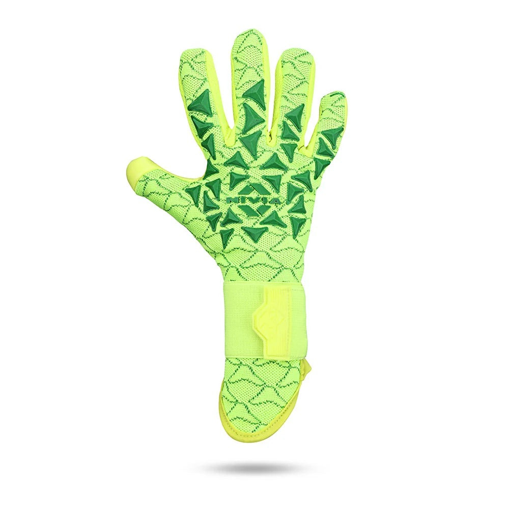 Nivia Ashtang 2.0 Goalkeeper Gloves | 4 mm Super Soft Latex Palm | Negative Cut | Professional Football GK Gloves