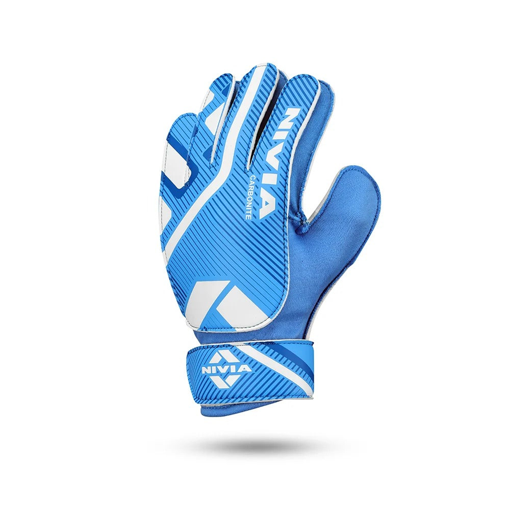 Nivia Carbonite Web Goalkeeper Gloves | Latex Palm Football Goalkeeper Gloves with Positive Cut & All-Weather Grip