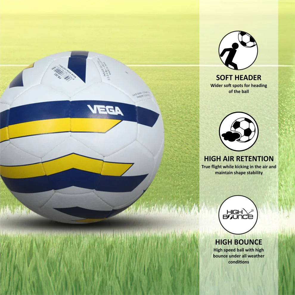 Nivia Vega Football (Size: 5) Material: Rubber, Color: Multicolor
