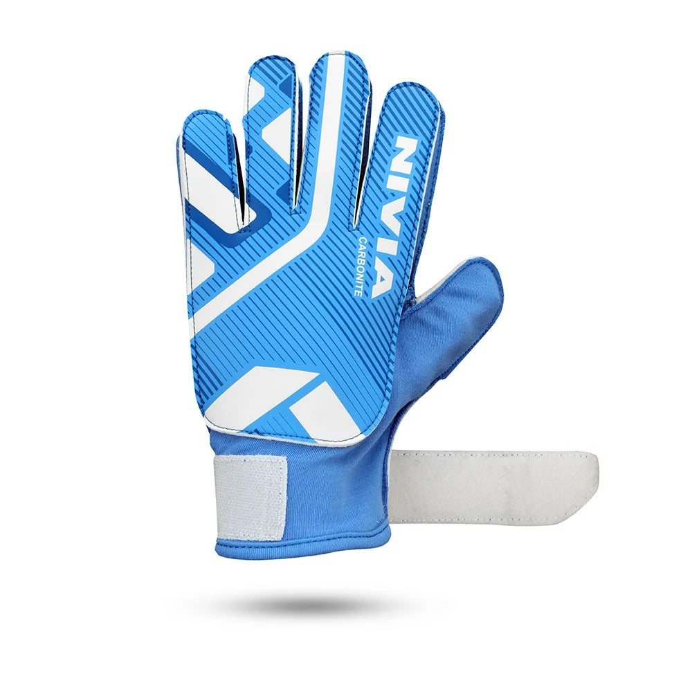 Nivia Carbonite Web Goalkeeper Gloves | Latex Palm Football Goalkeeper Gloves with Positive Cut & All-Weather Grip