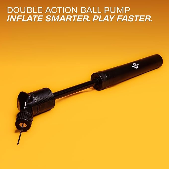 Nivia Double Action Ball Pump with Needle - Portable Sports Ball Inflator