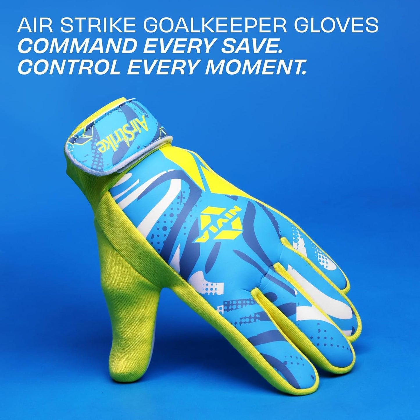 Nivia Air Strike Goalkeeper Gloves - All Weather Latex Grip | Match & Amp - Training Gloves