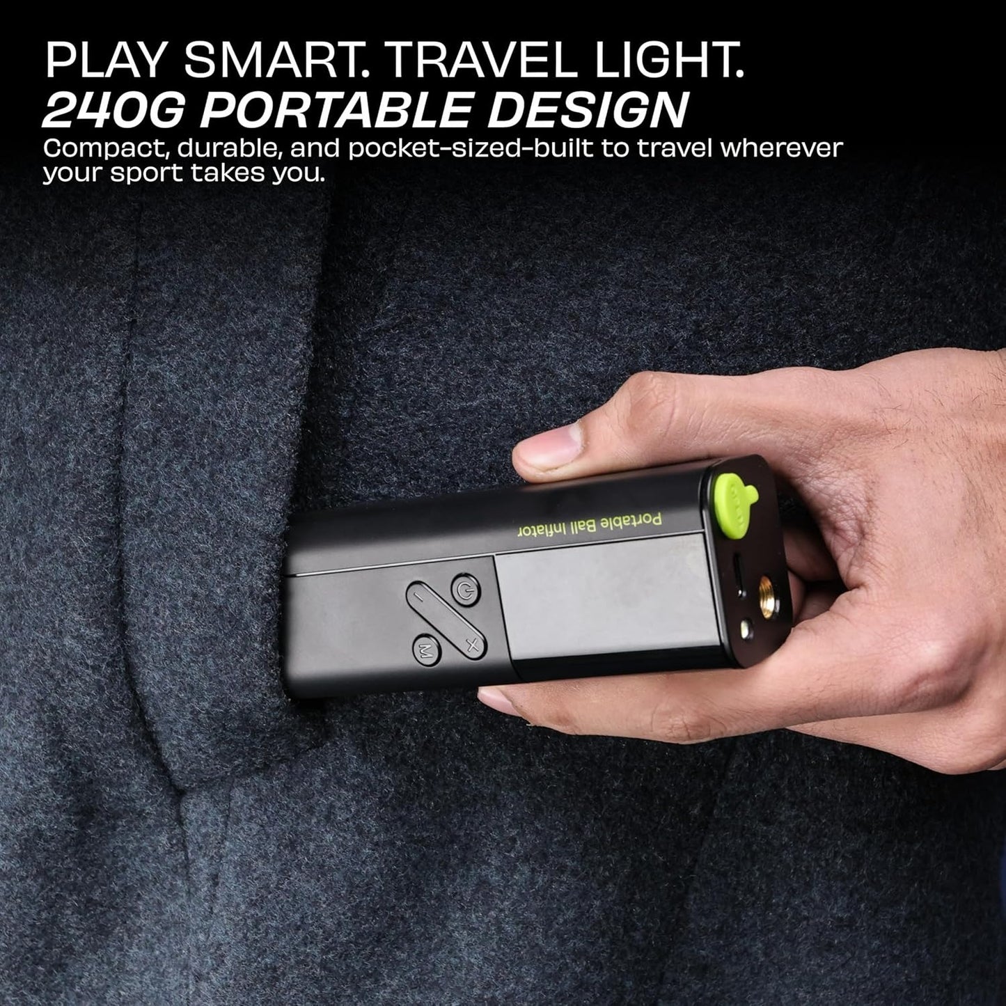 Nivia AirPro Portable Electric Ball Inflator - 18 PSI Digital Air Pump with USB-C Charging