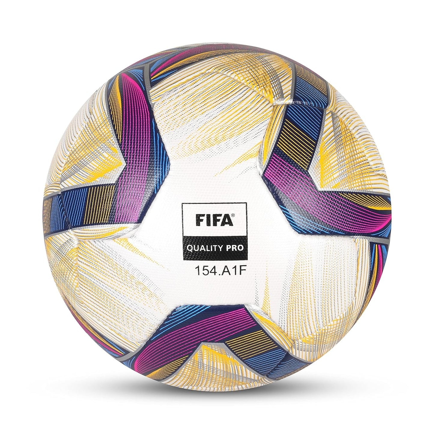 Nivia ASHTANG 2.0 Football, Match Ball, 8 Panels, Super Soft-Touch PU, Latex Bladder, FIFA Quality Pro, Made for Pro-Leagues, to Play on Both Natural and Artificial Grass (Size - 5, Multicolor)
