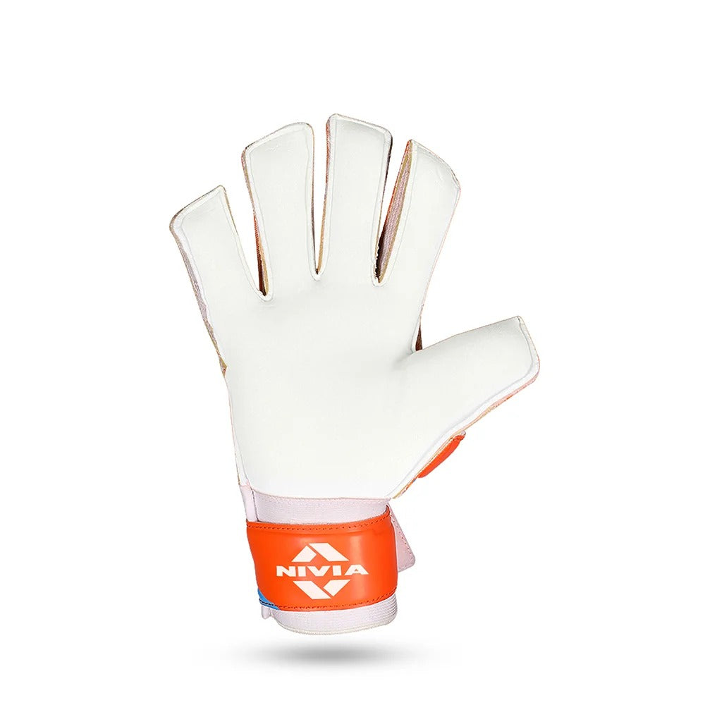 Nivia Blaze Goalkeeper Gloves | Grippy Latex Palm | Positive Cut Football Goalkeeper Gloves