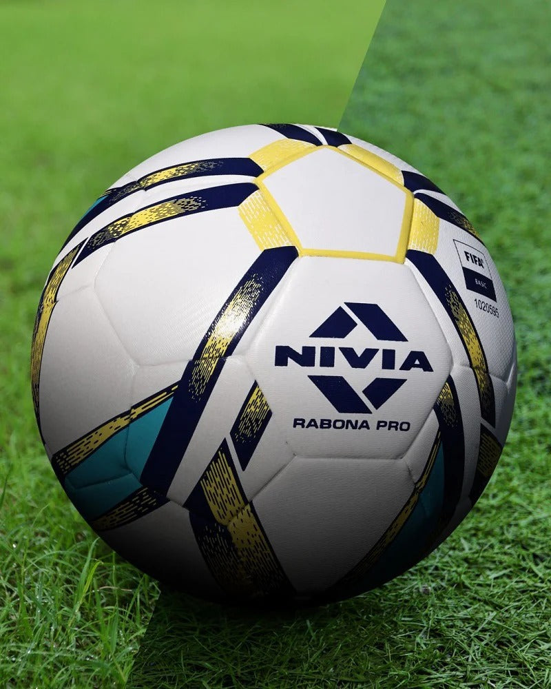 Nivia Rabona Pro Football - FIFA Basic Match Ball | Power Stitched TPU Football