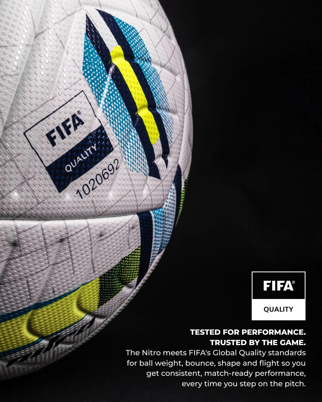 Nivia Nitro Thermobond Football Size 5 - FIFA Quality Match Ball | 24 Panel PU Football
